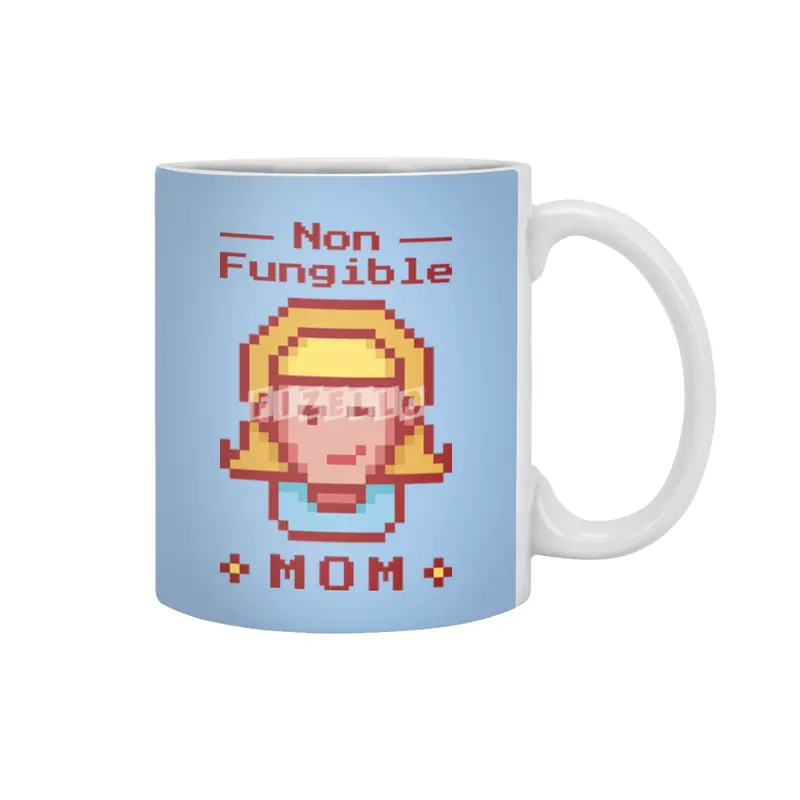 NFT Non-Fungible Mom  Crypto Art Token Mother's Day Beyaz Kupa