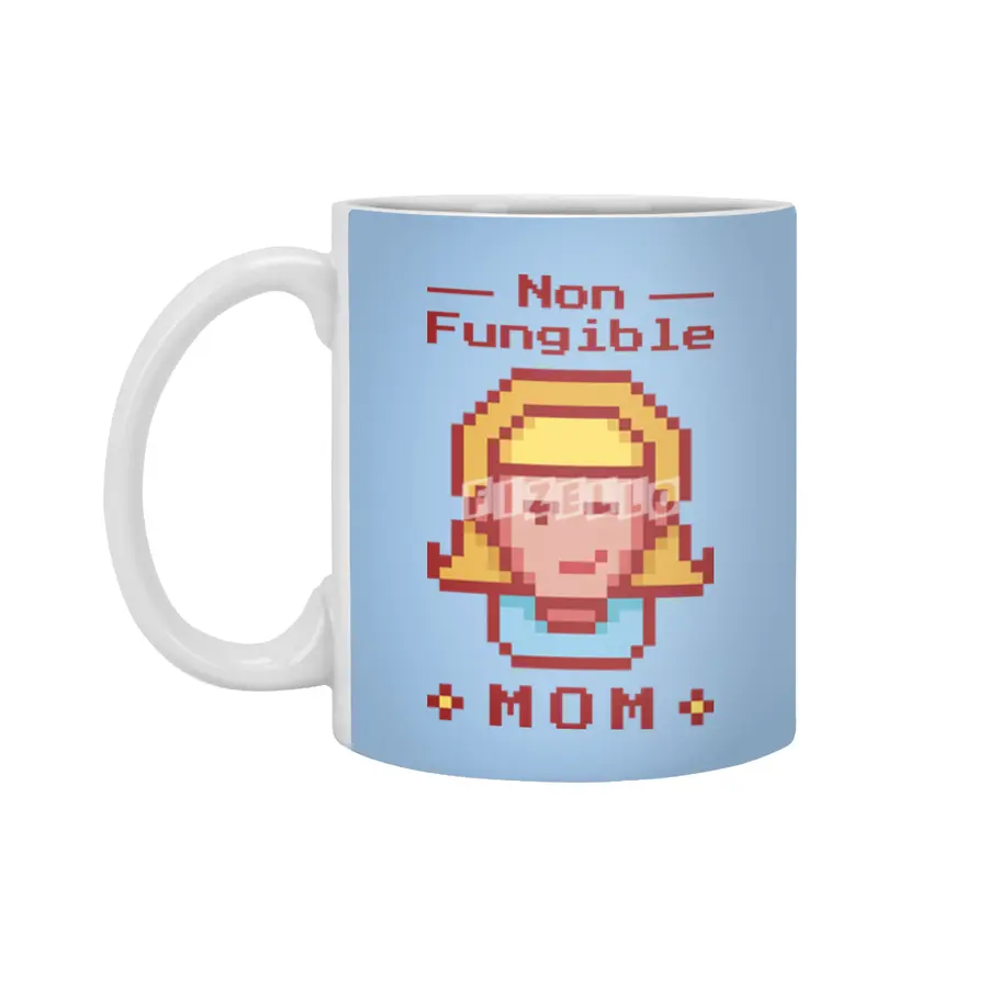 NFT Non-Fungible Mom  Crypto Art Token Mother's Day Beyaz Kupa