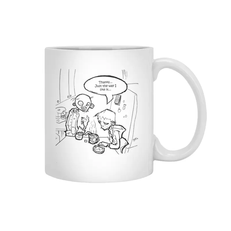 Necromania; Zombie made me Breakfast Beyaz Kupa