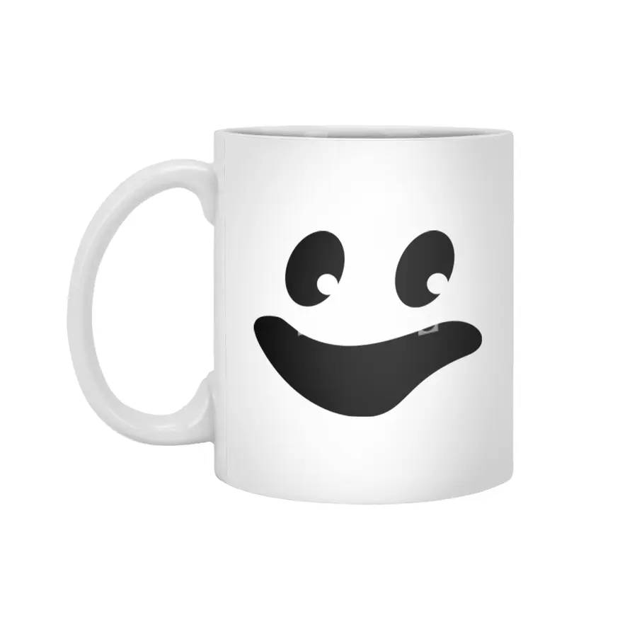 Vintage Retro Halloween Trick Or Treat Ghost Face Beyaz Kupa