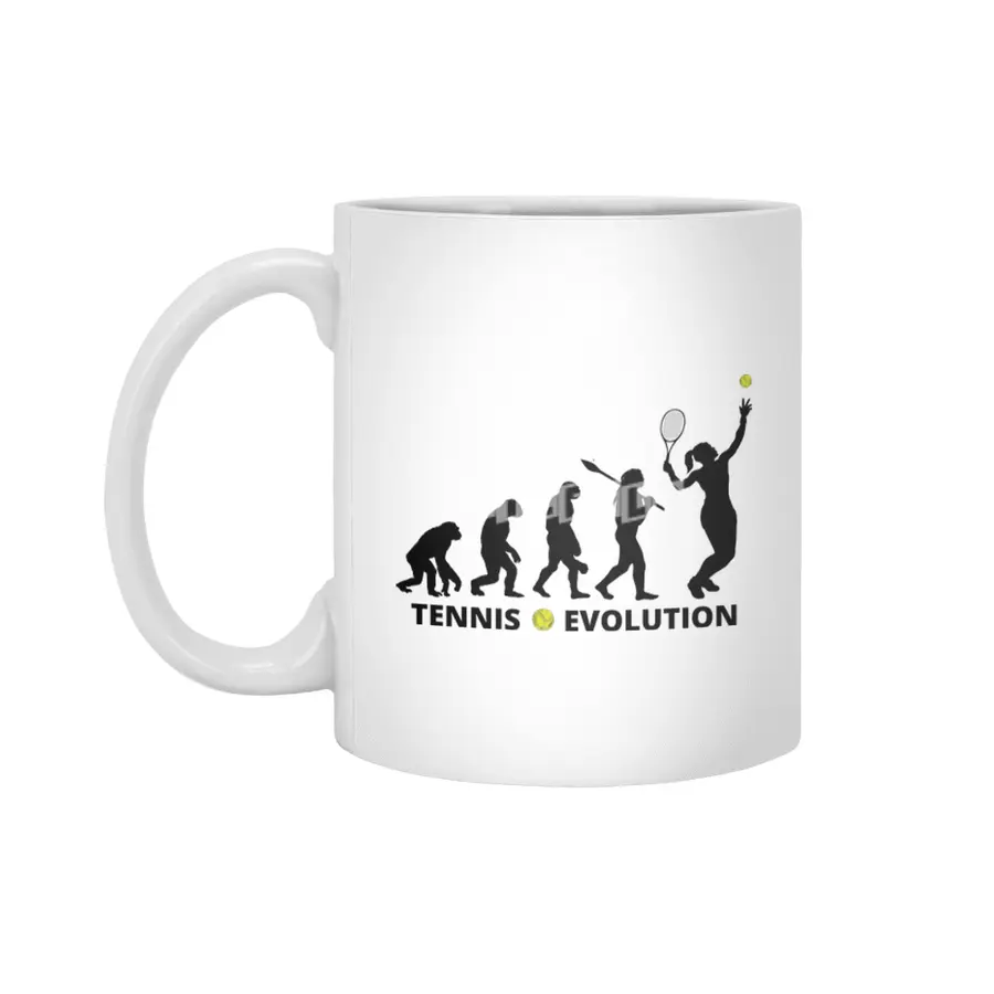 Tennis evolution Women, Tennis Lover Gift Beyaz Kupa