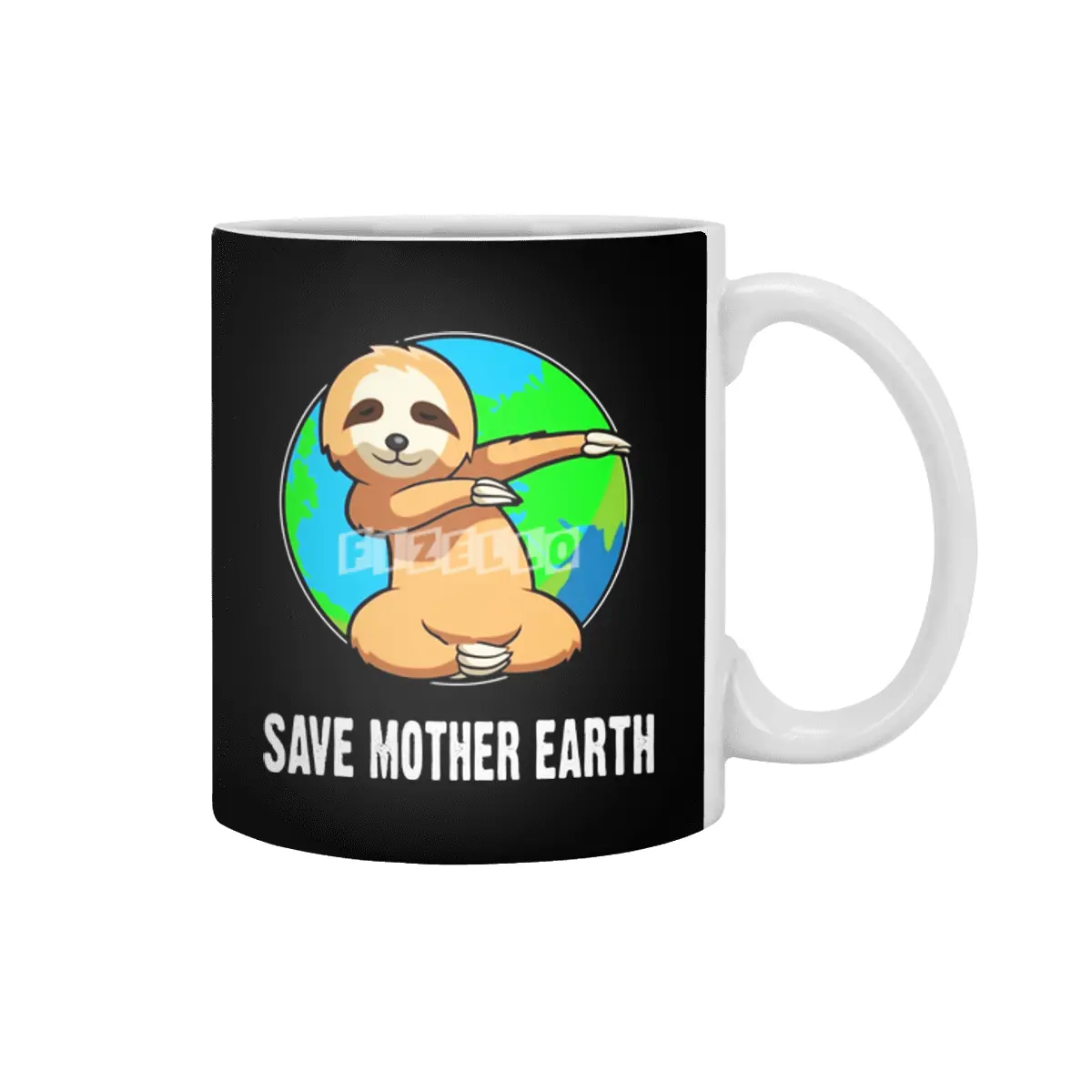Earth Day Shirt-Save Mother Earth Sloth Dabbing T Shirt Gift for Women Men Beyaz Kupa