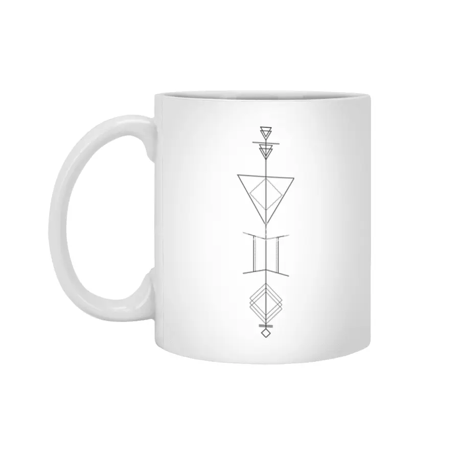 Gemini Arrow - Geometric Astrology Beyaz Kupa
