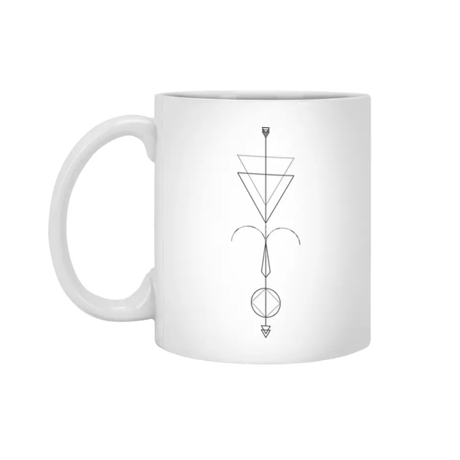 Aries Arrow - Geometric Astrology Beyaz Kupa
