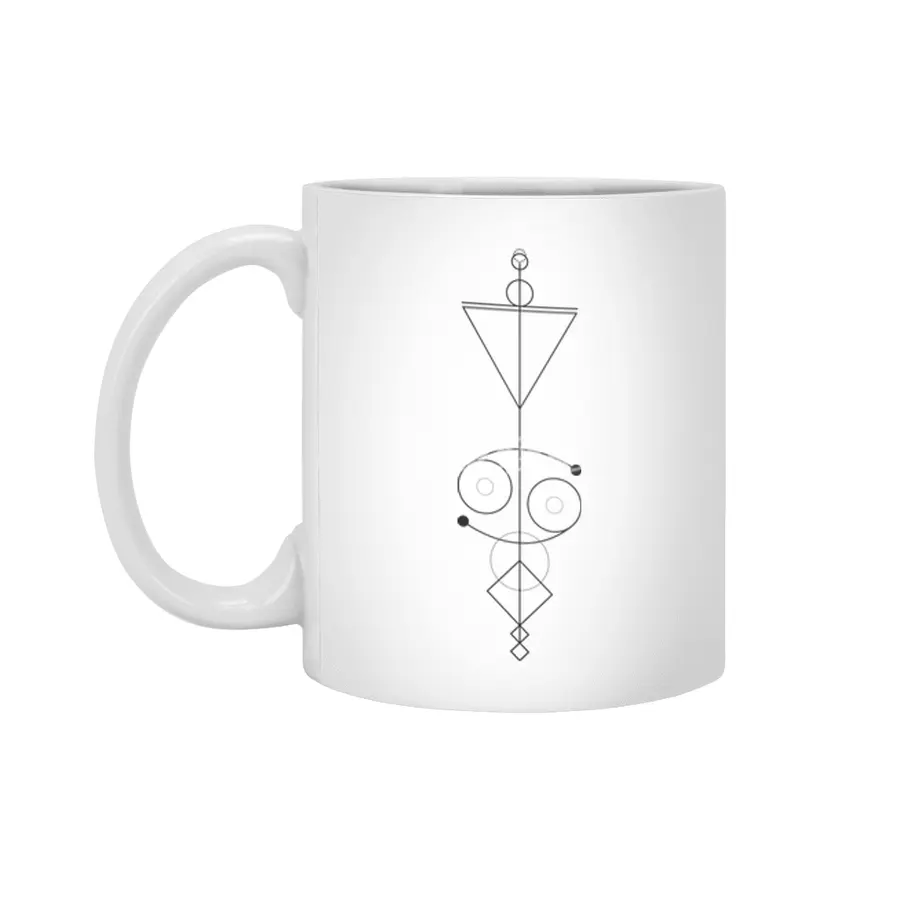 Cancer Arrow - Geometric Astrology Beyaz Kupa