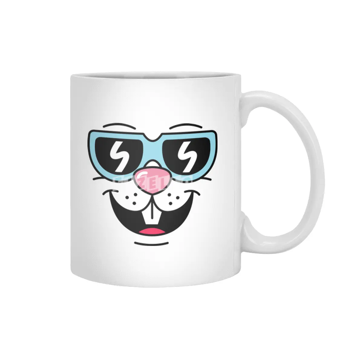 Cool Rabbit (face) Beyaz Kupa