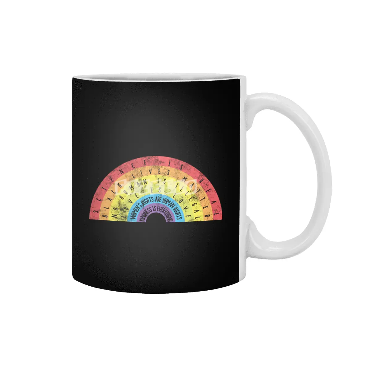 Science is Real Black Lives Matter Rainbow Shirt Vintage Beyaz Kupa
