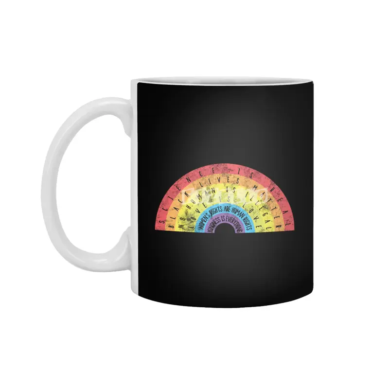 Science is Real Black Lives Matter Rainbow Shirt Vintage Beyaz Kupa