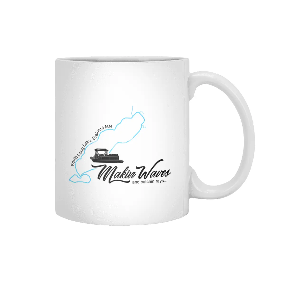 South Long Lake | Makin Waves | Black Lettering Beyaz Kupa