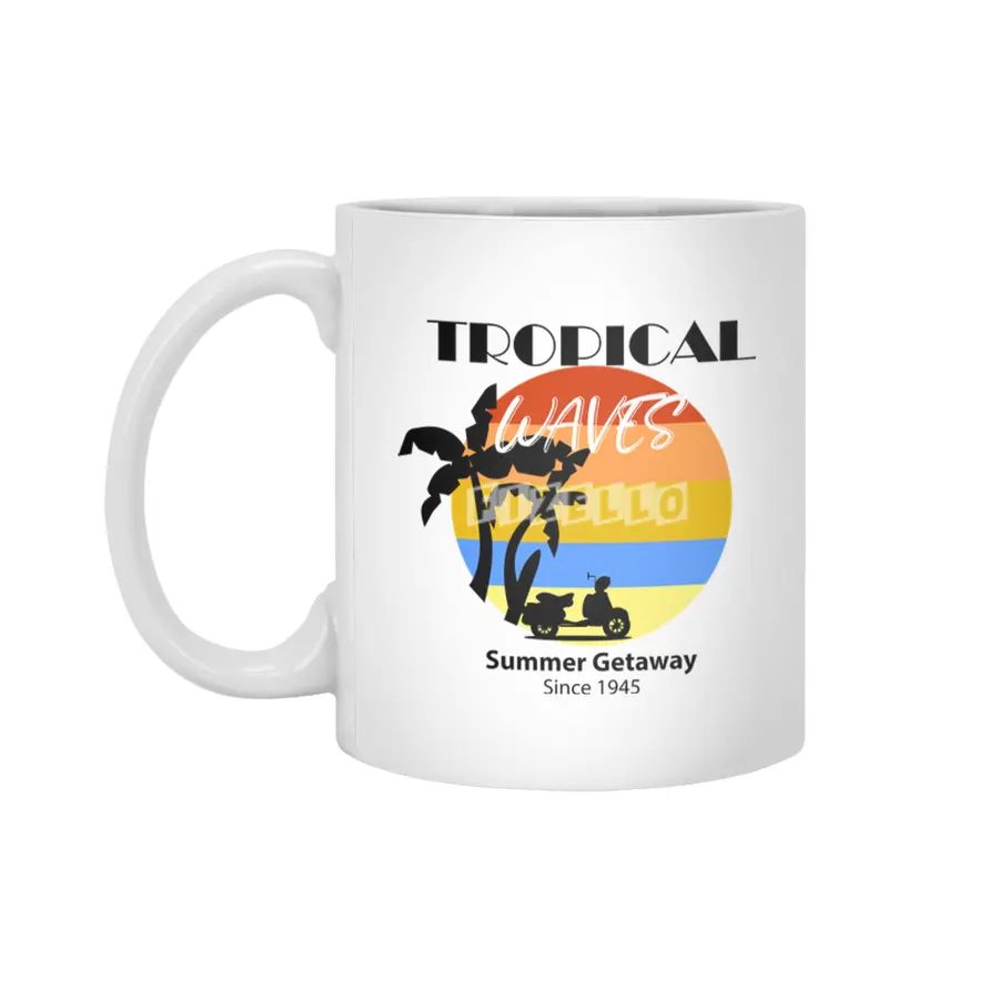 Tropical Waves Summer Getaway Beyaz Kupa