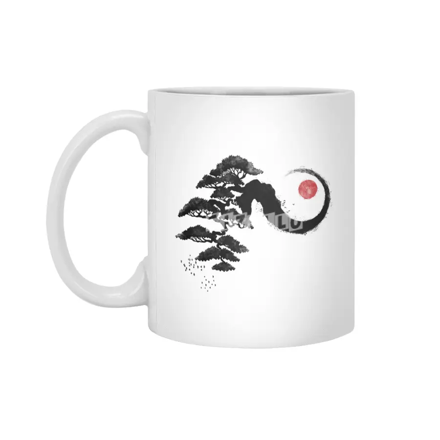 Bonsai Waves Sunset Beyaz Kupa