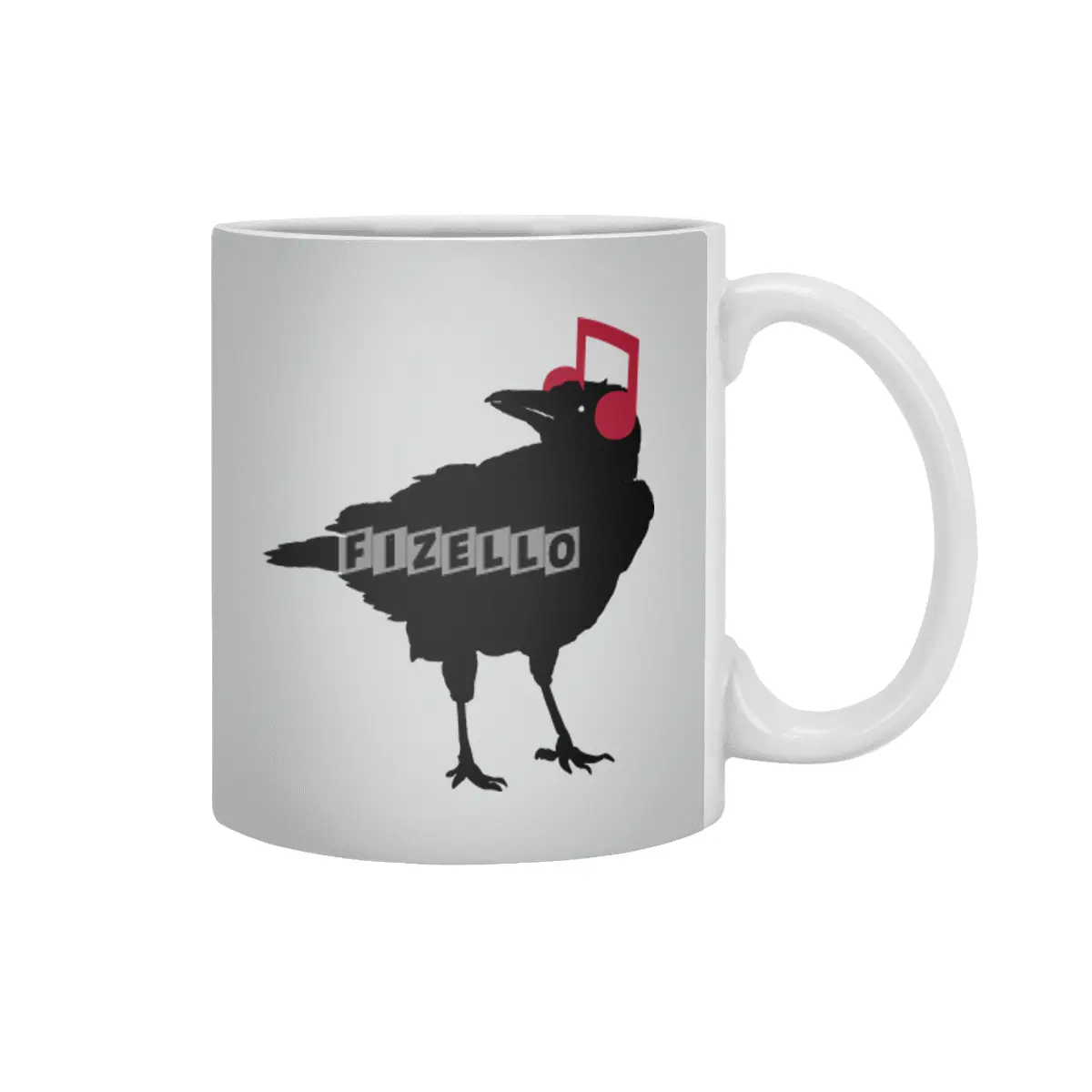 Music Bird Crow Musical Note Beyaz Kupa
