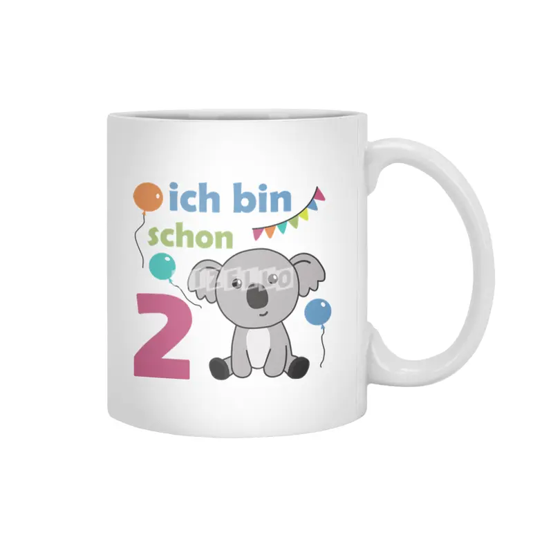 2nd Birthday Koala Two Years Old Cute Animals Beyaz Kupa