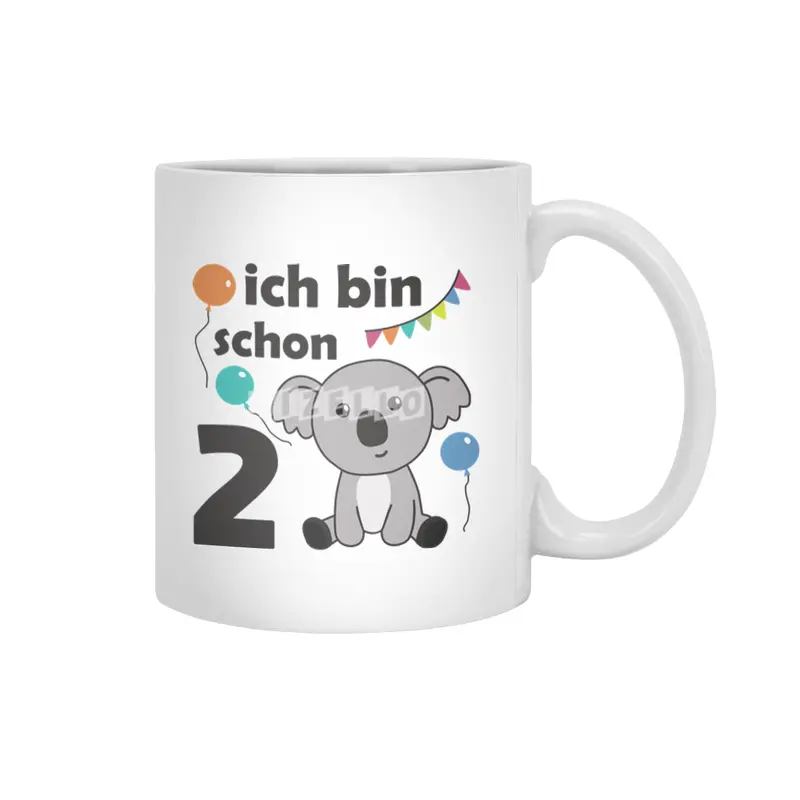 2nd Birthday Koala Two Years Old Cute Animals Beyaz Kupa