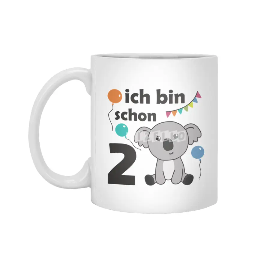 2nd Birthday Koala Two Years Old Cute Animals Beyaz Kupa