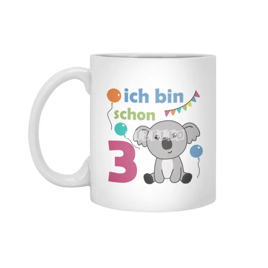 3rd Birthday Koala Three Years Old Cute Animals Beyaz Kupa