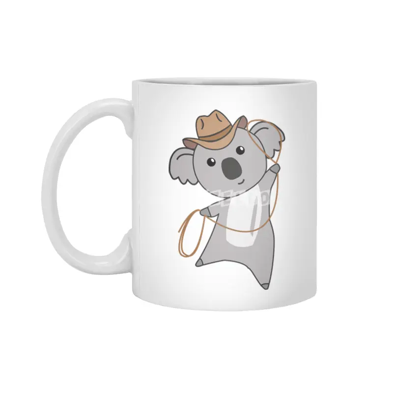 Cowboy Koala Koalas Koala Bear Western Australia Beyaz Kupa