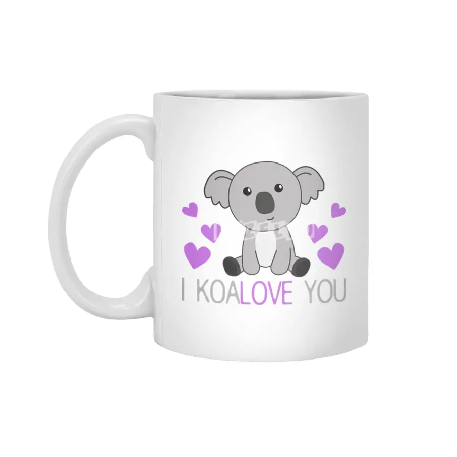I Koalove You Cute Koala With Hearts Cute Animals Beyaz Kupa