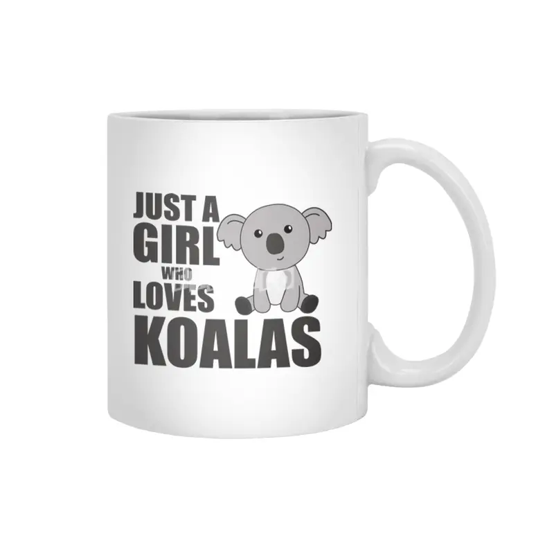 Just A Girl Who Loves Koalas Cute Koala Bear Beyaz Kupa