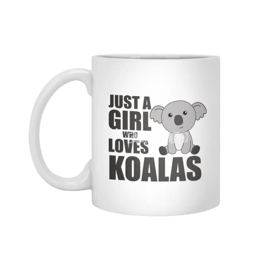 Just A Girl Who Loves Koalas Cute Koala Bear Beyaz Kupa