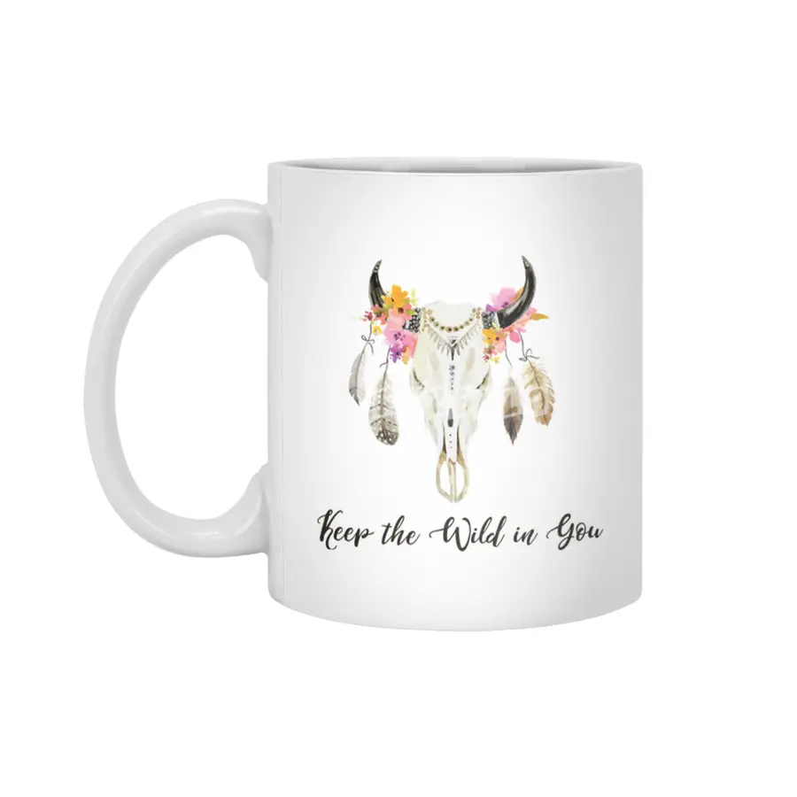 Keep the Wild in You Beyaz Kupa