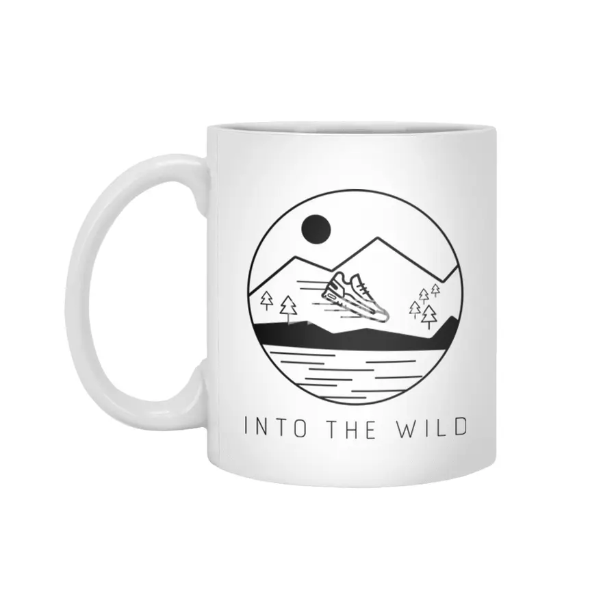 Into the Wild (Black Outline) Beyaz Kupa