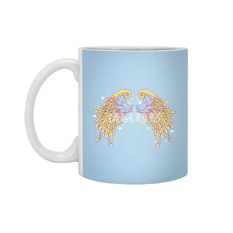 Anime Vaporwave Wings Beyaz Kupa