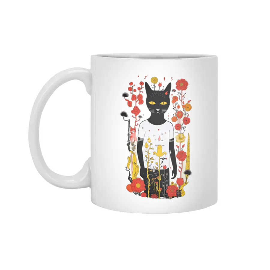 Autumn Teen Cat Fashion Beyaz Kupa