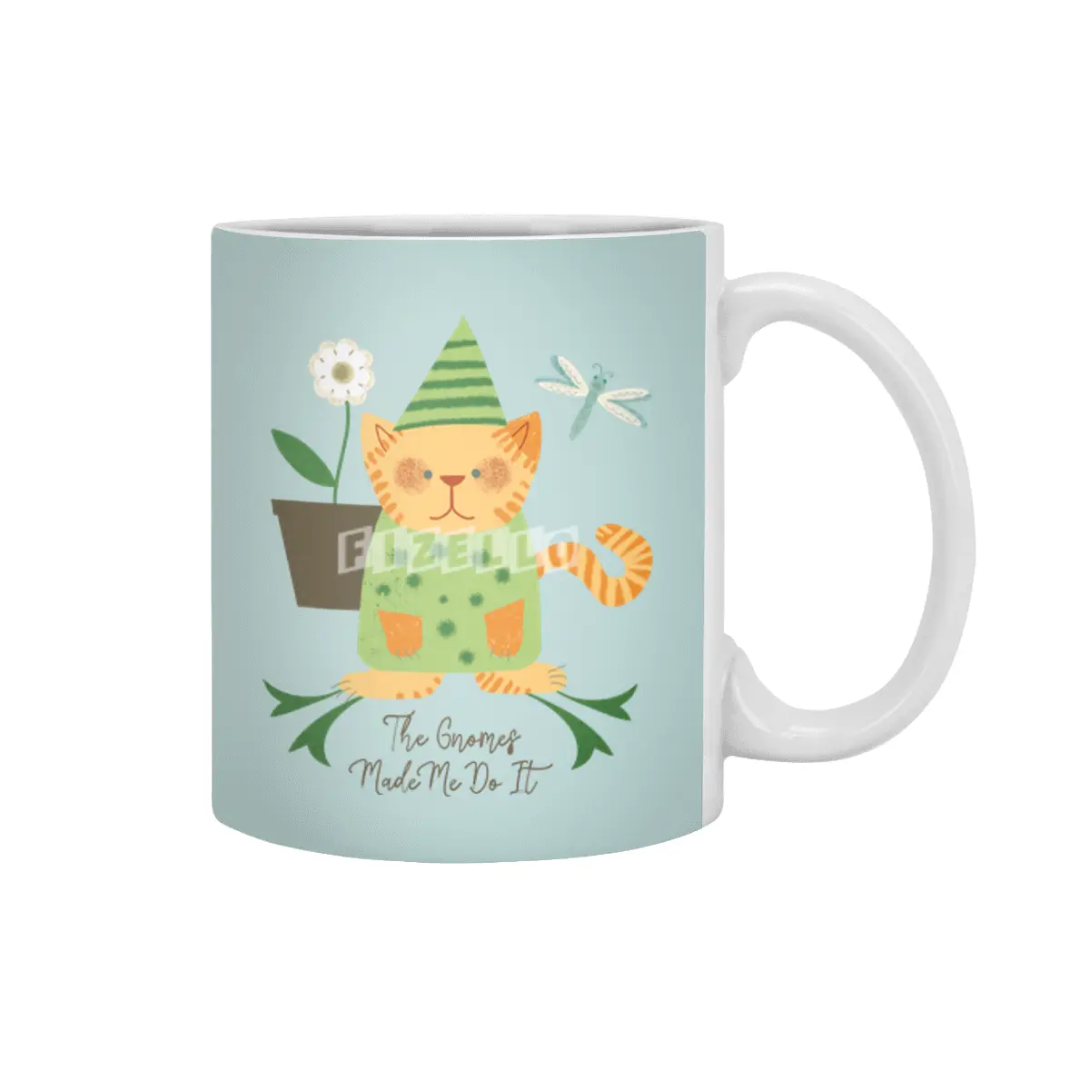 The Gnome's Made me Do It Cat Gnome Beyaz Kupa