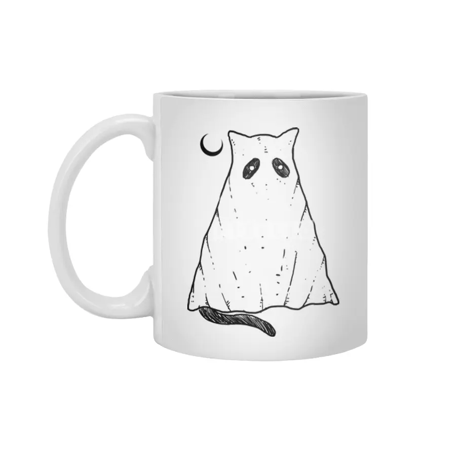 Ghost cat Beyaz Kupa