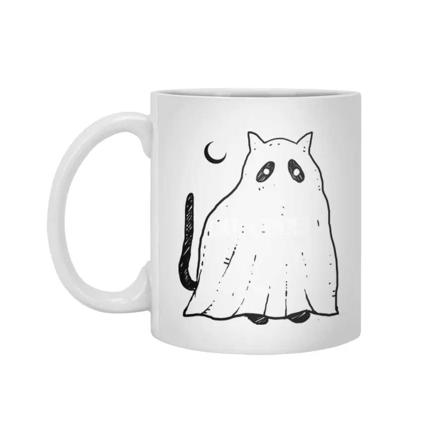 Ghost Cat Beyaz Kupa