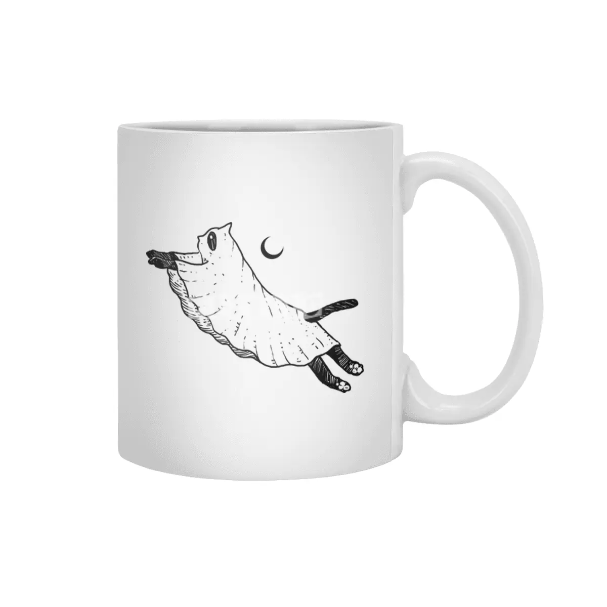 Ghost Cat Beyaz Kupa