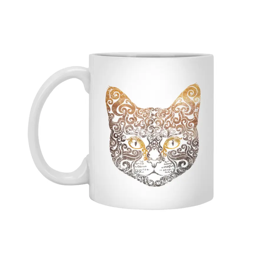 Swirly Cat Beyaz Kupa
