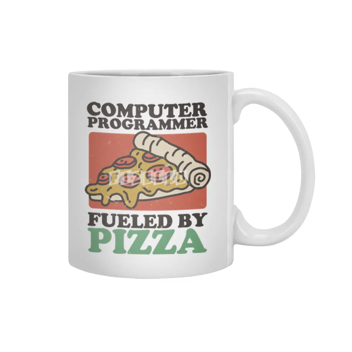 Computer Programmer Fueled By Pizza Beyaz Kupa