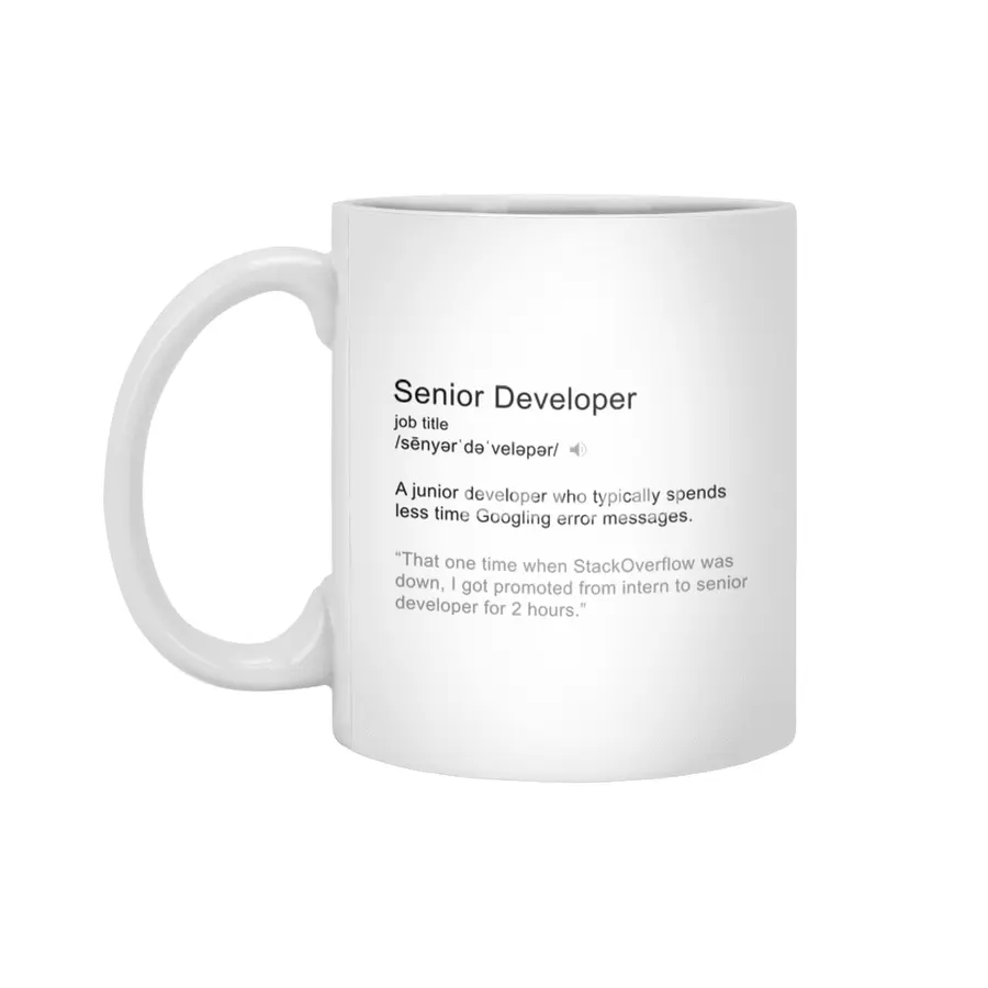 Senior Developer Definition Beyaz Kupa