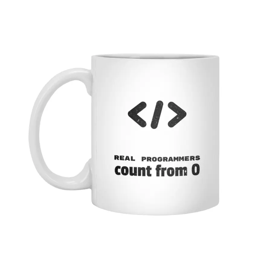 Basic Coding Math | Real Programmers Count From "0" Beyaz Kupa