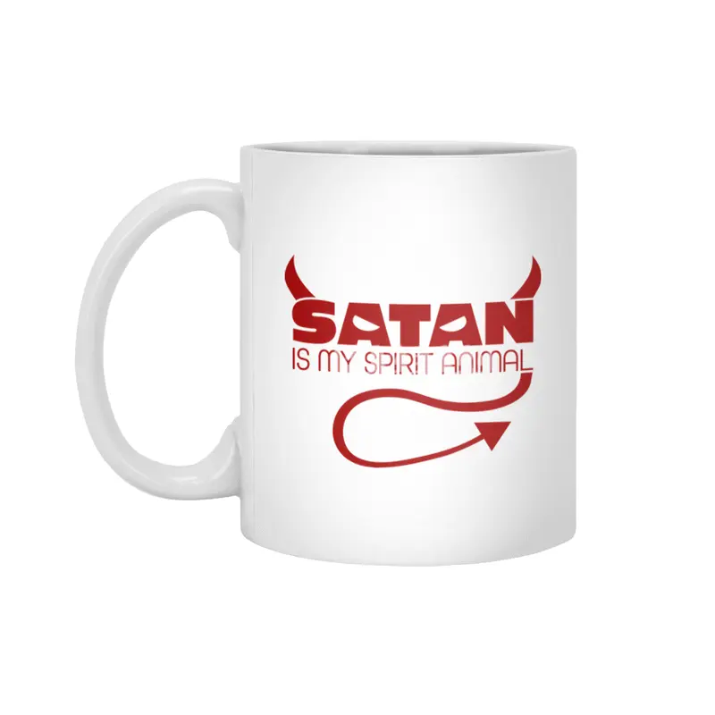 Satan is My Spirit Animal - Red Beyaz Kupa