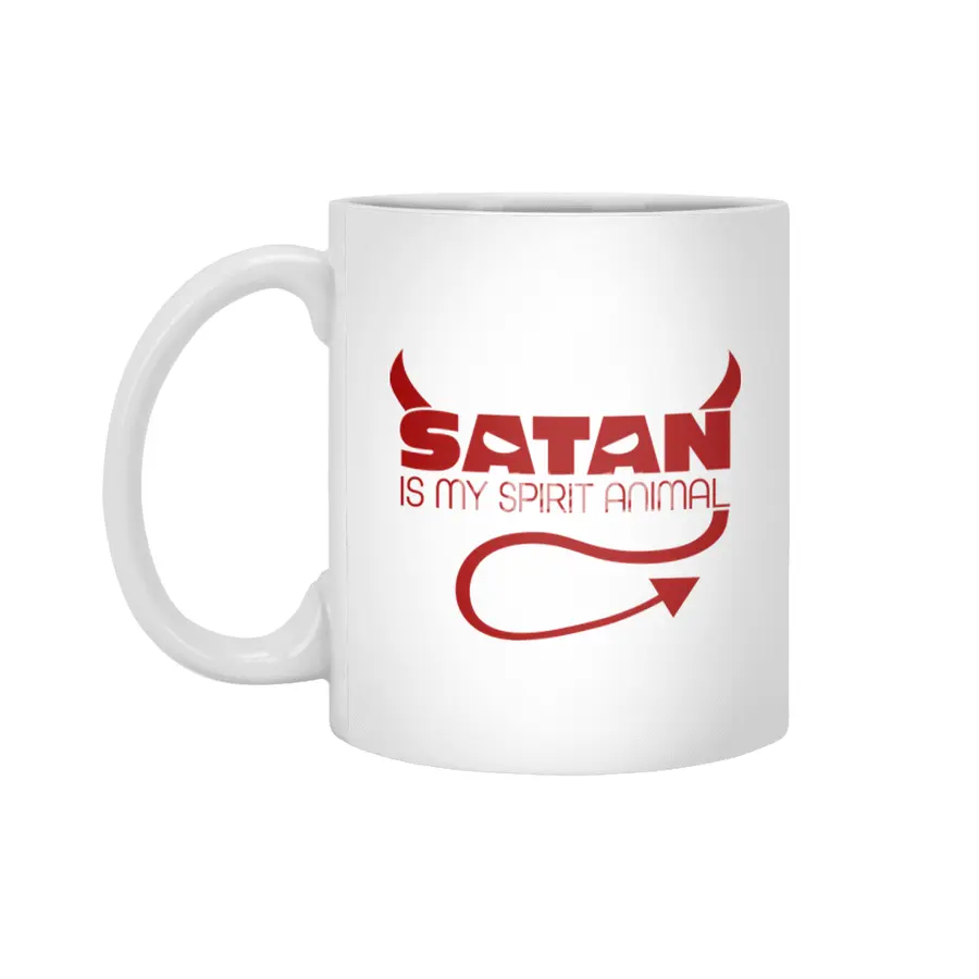 Satan is My Spirit Animal - Red Beyaz Kupa