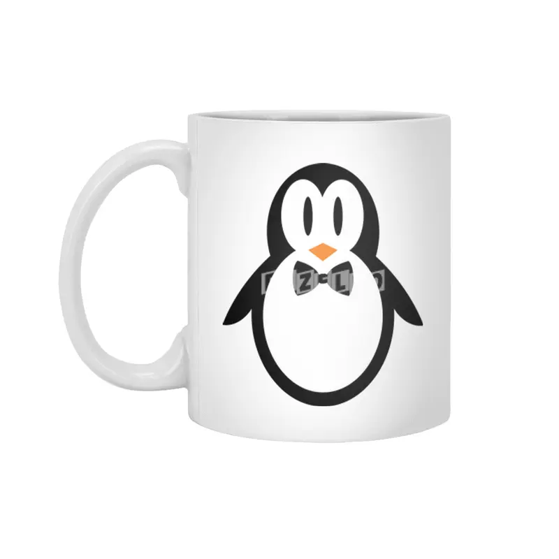 bow tie penguin cute cartoon animal character Beyaz Kupa