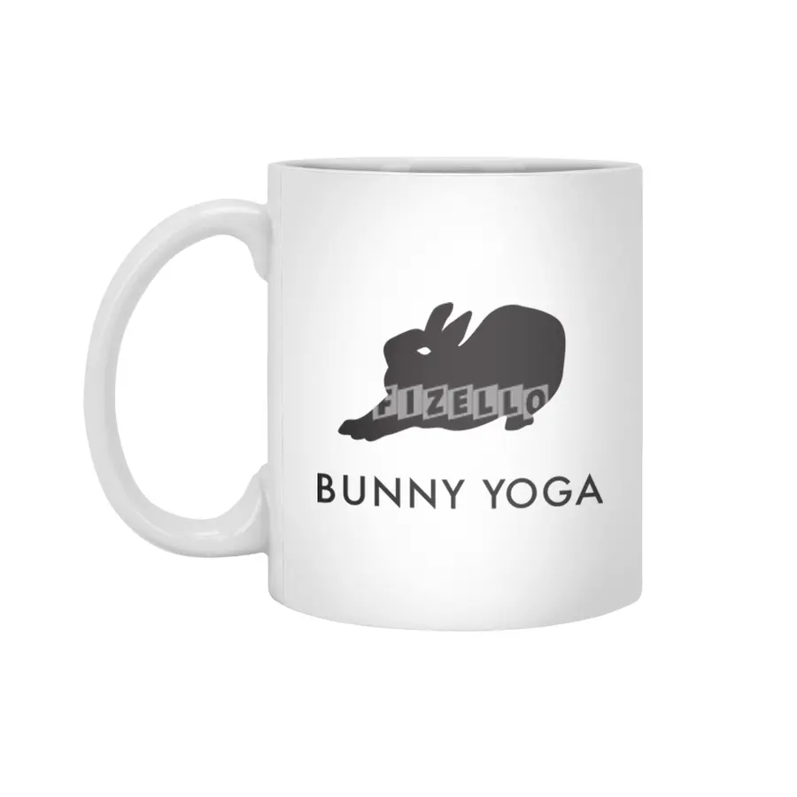 Bunny Yoga Black Beyaz Kupa