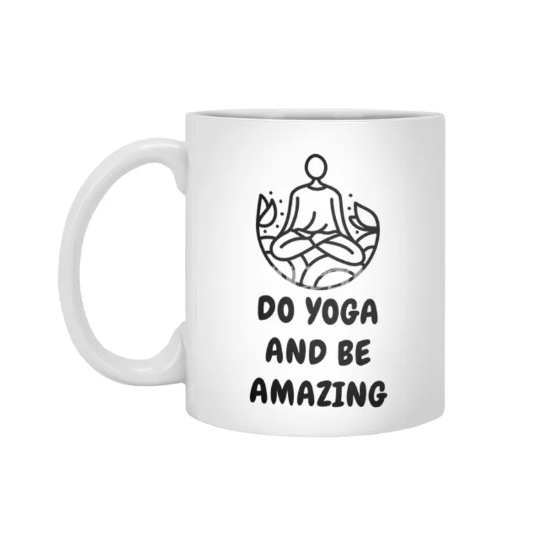 Amazing Yoga Cute Funny Shirt Good Vibes Spiritual Workout Meditation Gym Chakra Yogi Mindfulness Beyaz Kupa