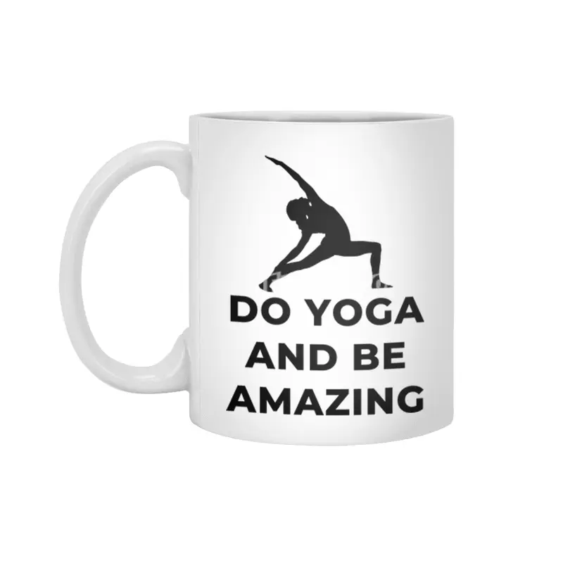Be Amazing Yoga Cute Funny Beyaz Kupa