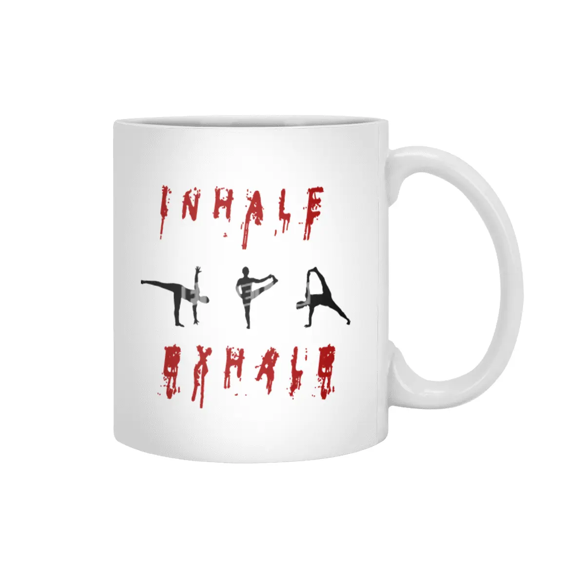 inhale and exhale yoga design Beyaz Kupa