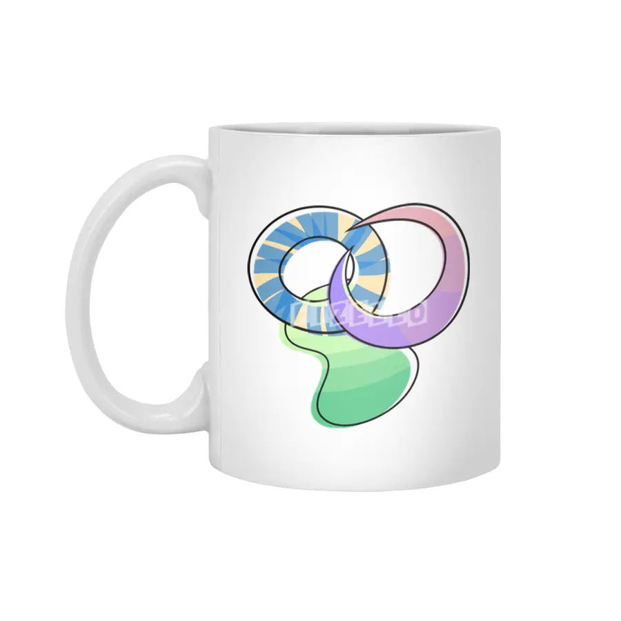 Random Colourful Shapes Beyaz Kupa