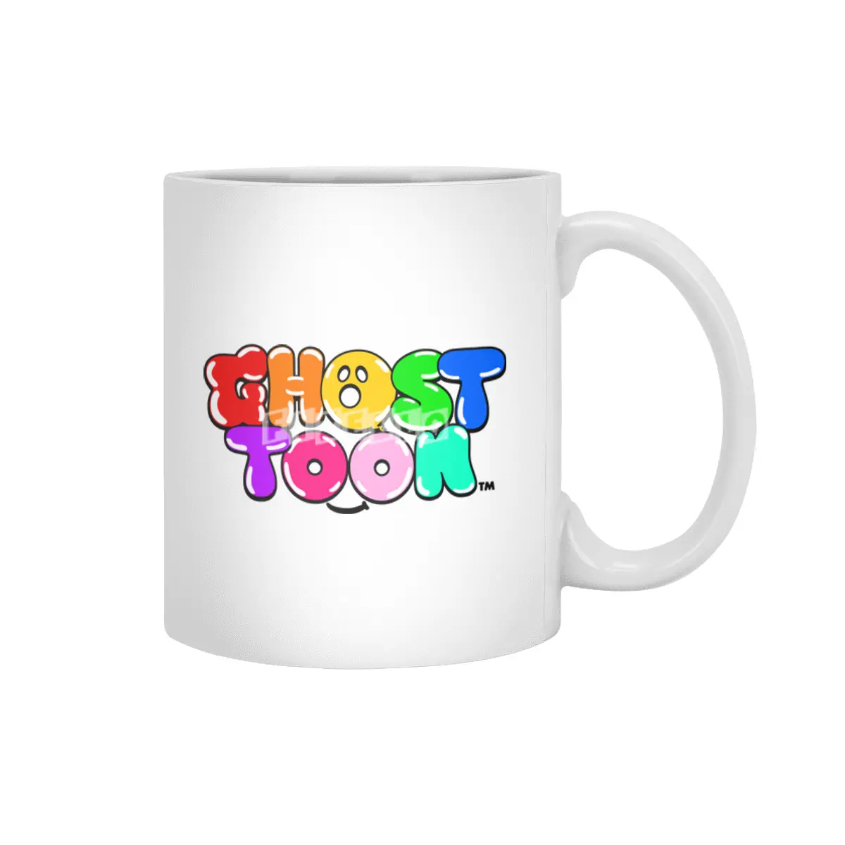 GHOSTTOON™ Series Logo Colorful Bubble Graffiti Tee Shirt Beyaz Kupa