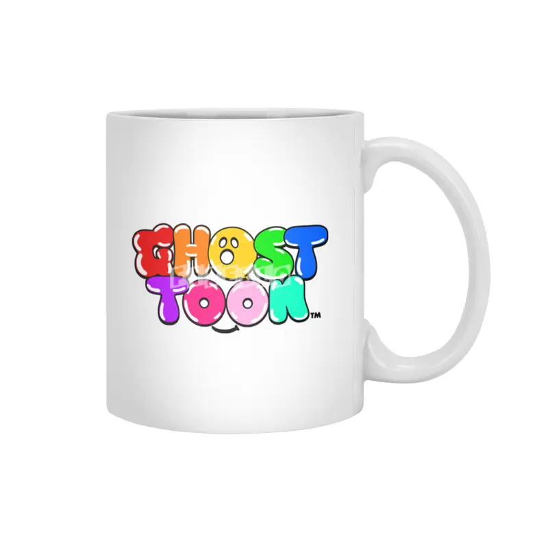 GHOSTTOON™ Series Logo Colorful Bubble Graffiti Tee Shirt Beyaz Kupa