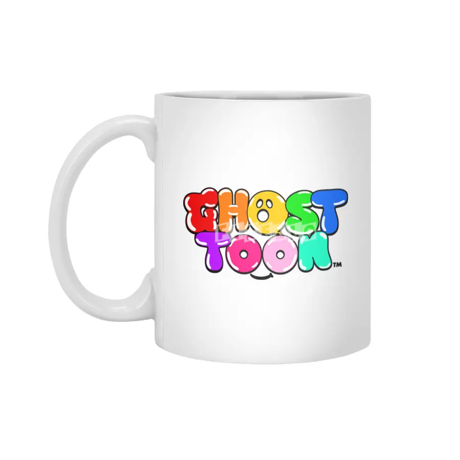 GHOSTTOON™ Series Logo Colorful Bubble Graffiti Tee Shirt Beyaz Kupa