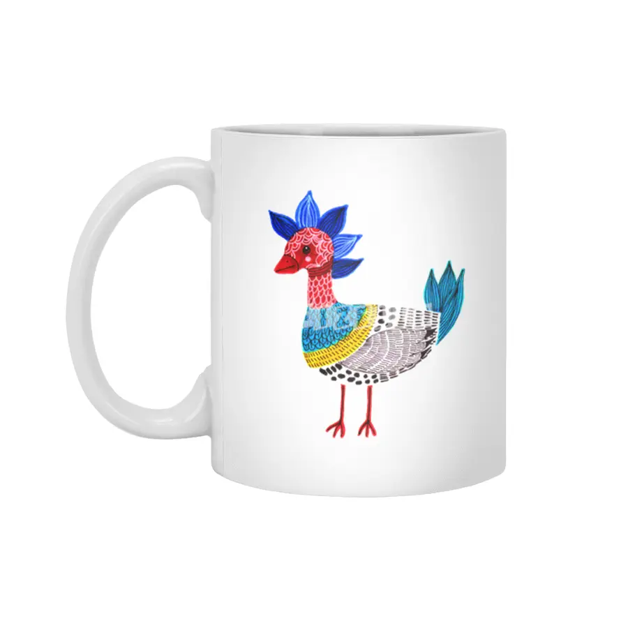 Little Colorful Bird Beyaz Kupa