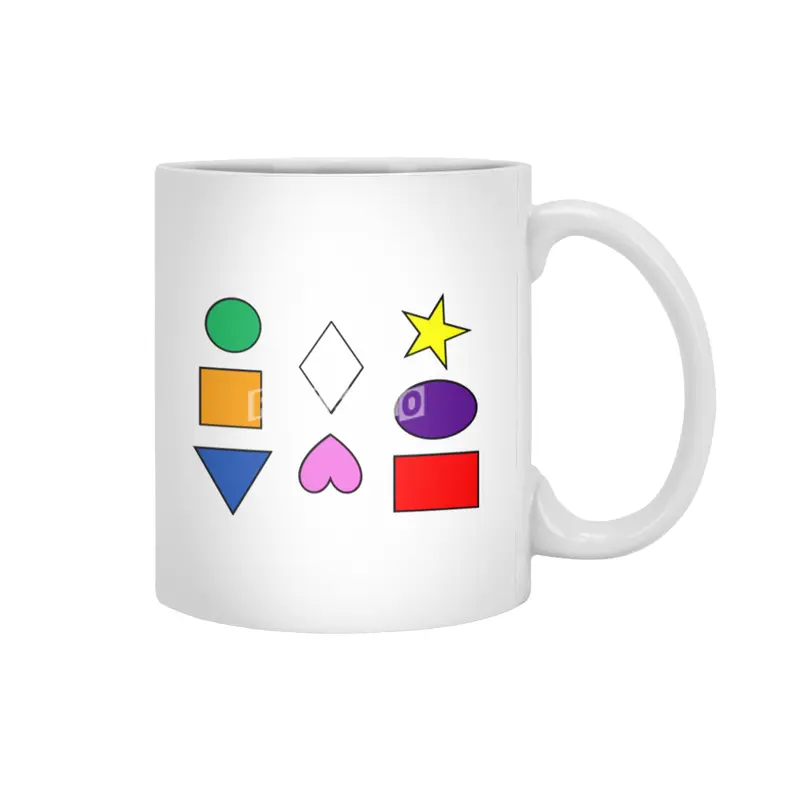 Learn with Colorful Shapes Beyaz Kupa