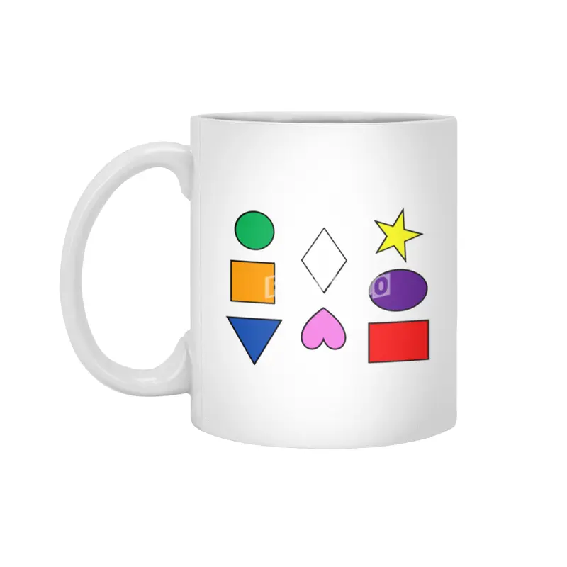Learn with Colorful Shapes Beyaz Kupa